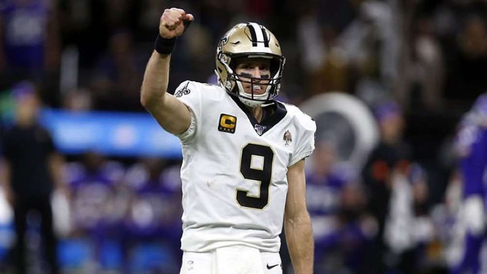 Drew Brees en un partido de NFL