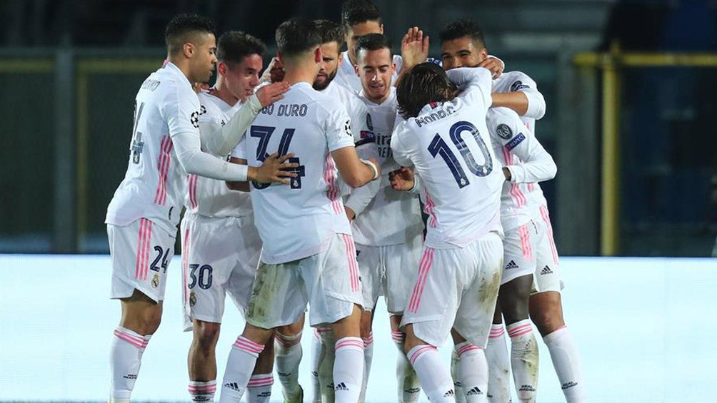 Real Madrid en celebración de gol