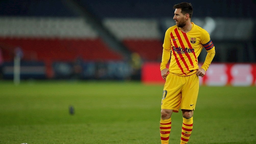 Lionel Messi durante un partido con Barcelona