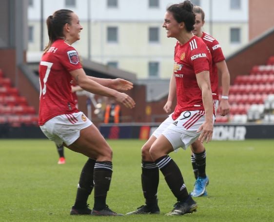 Las Diablas Rojas, en celebración de un gol