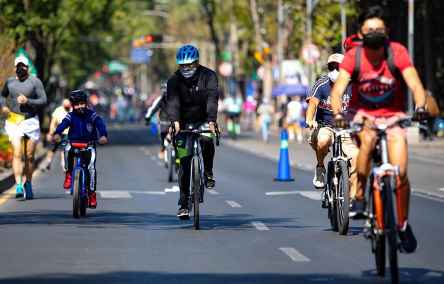 Ciclistas en la Ciudad de México