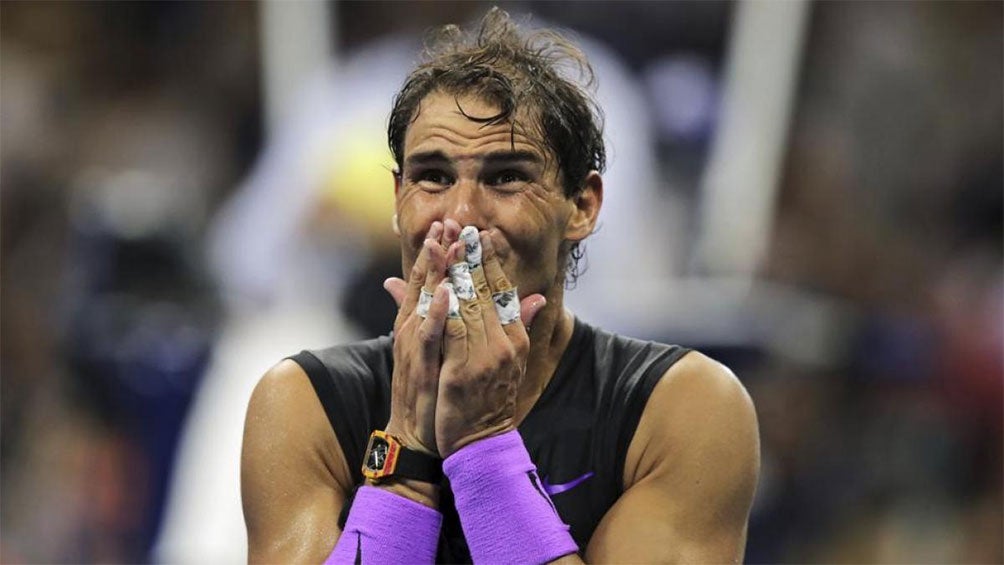 Rafael Nadal en un partido 