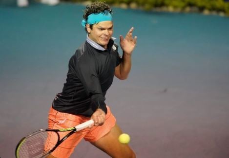 Milos Raonic, en competencia en el Abierto Mexicano de Tenis