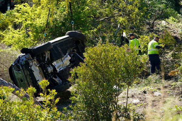 Imágenes del accidente que sufrió el golfista