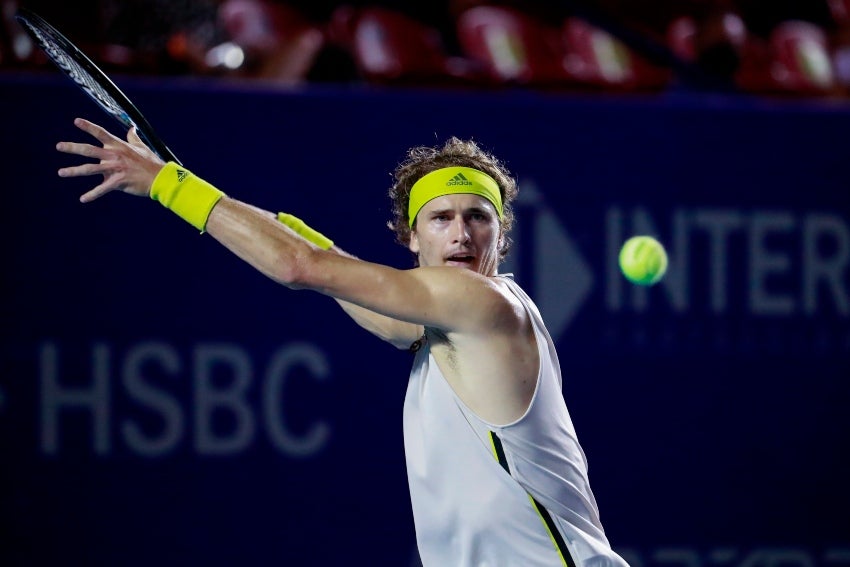 Zverev en un juego del Abierto Mexicano de Tenis en Acapulco