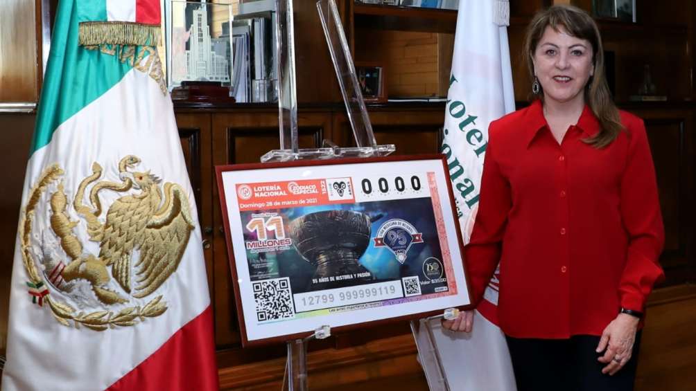 Lotería Nacional con billete conmemorativo