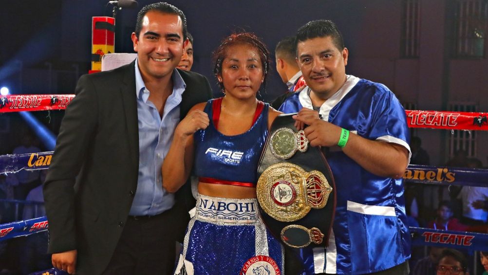 Anabel Ortiz tras un combate de boxeo