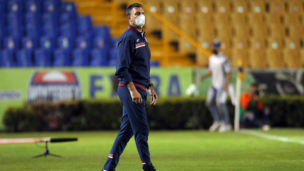 Siboldi en un partido con Cruz Azul