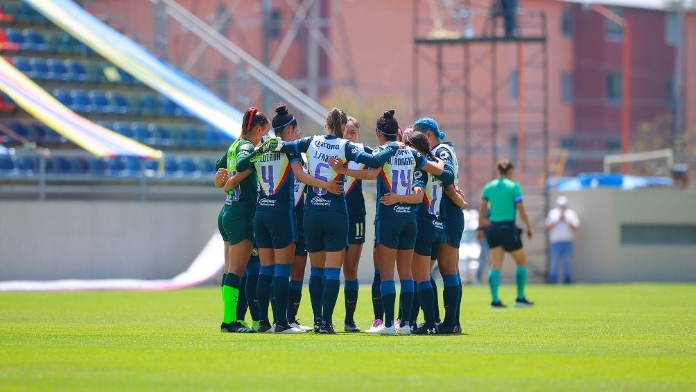 América Femenil en un partido 