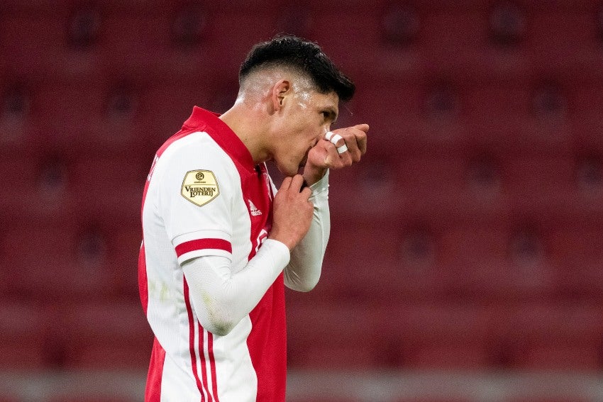 Edson Álvarez tras anotar gol a favor del Ajax