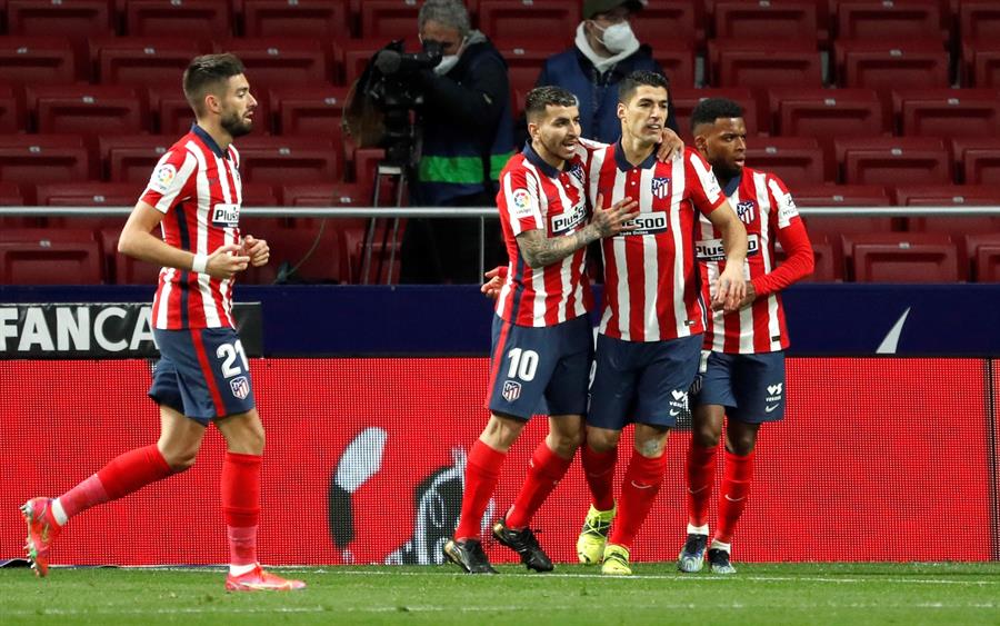 Jugadores del Atlético de Madrid en festejo