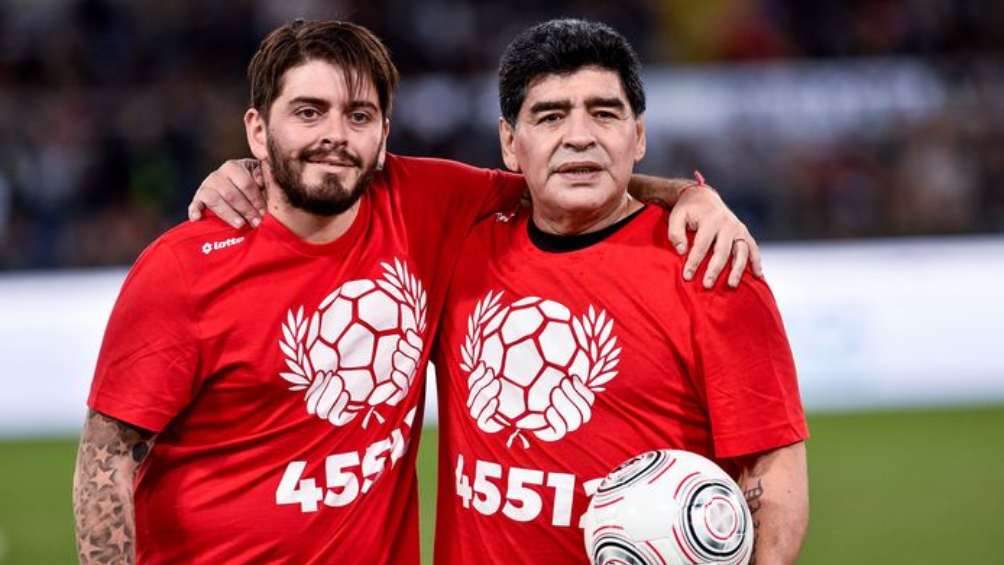 Maradona y su hijo