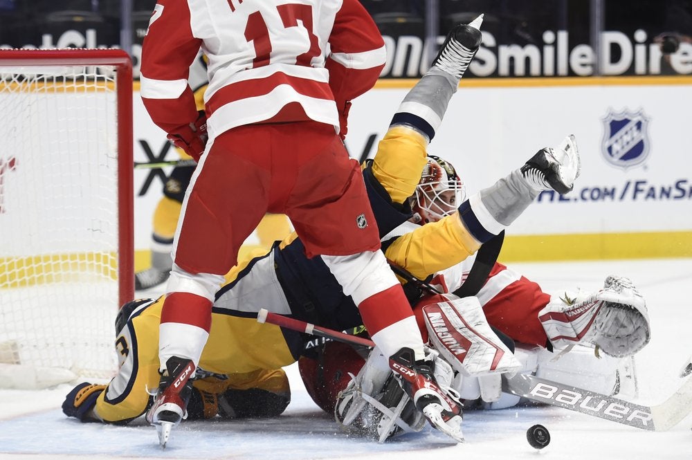 Acciones entre entre Nashville Predators y Detroit Red Wings 