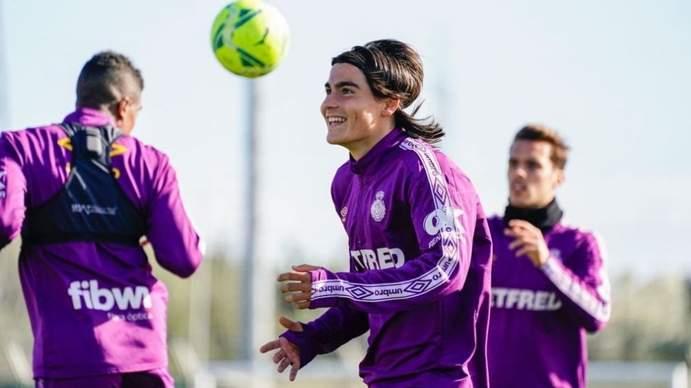 Romero en un entrenamiento con el Mallorca