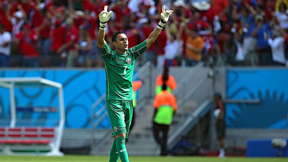 Keylor Navas durante un partido con Costa Rica en 2014