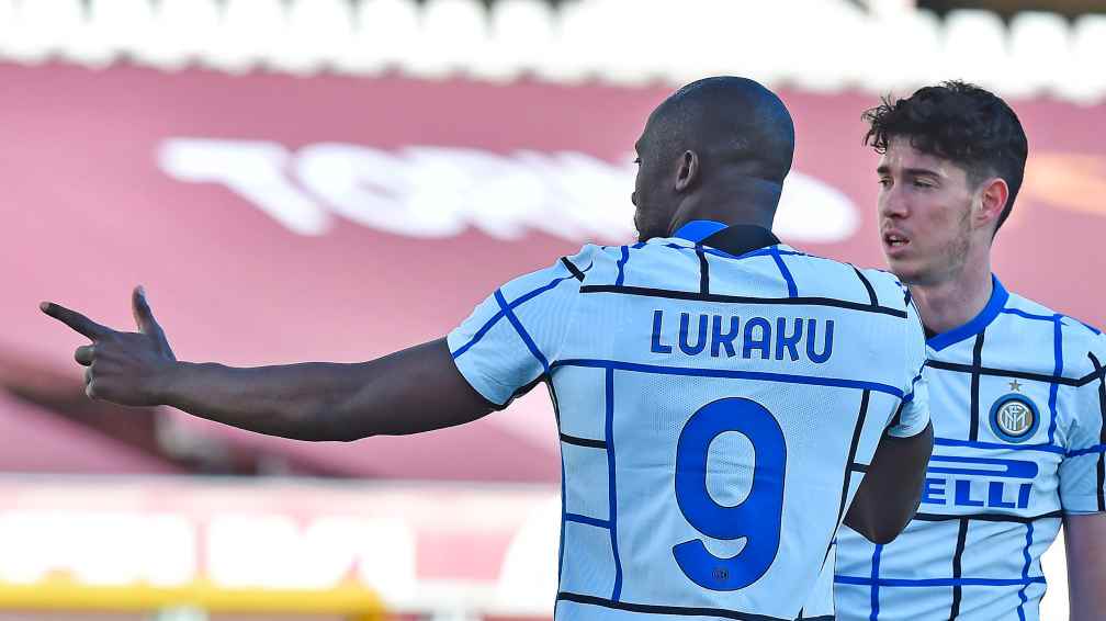 Lukaku en festejo con el Inter de Milán