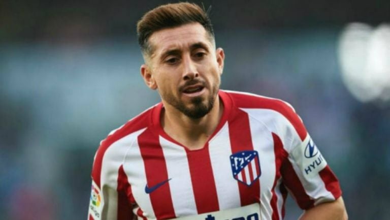 Héctor Herrera en un partido con el Atlético de Madrid