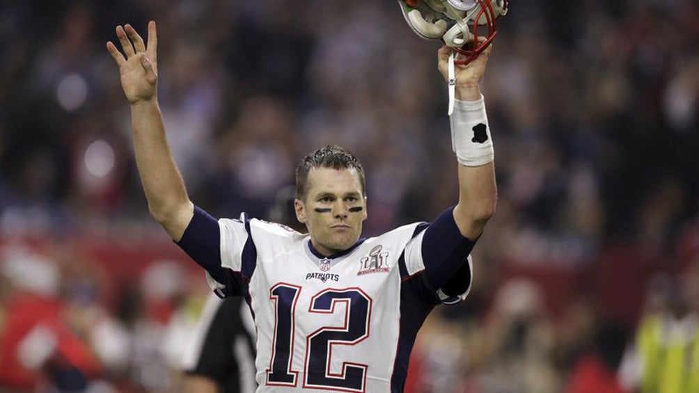 On March 28th (3/28), Tom Brady celebrates the time the Falcons