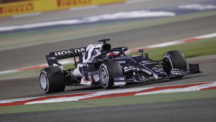 Yuki Tsunoda, durante una carrera de F1