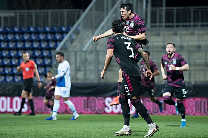 El atacante celebrando su gol contra Costa Rica