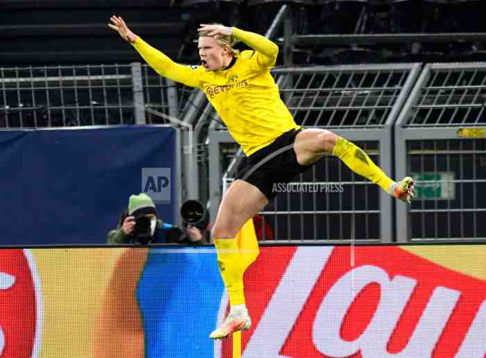 Haaland en festejo con el Dortmund