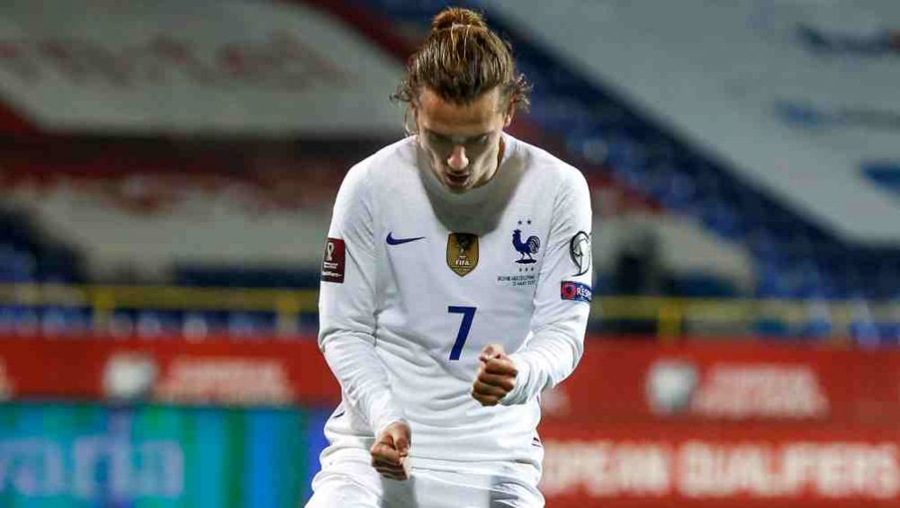 Antoine Griezmann en festejo con Francia