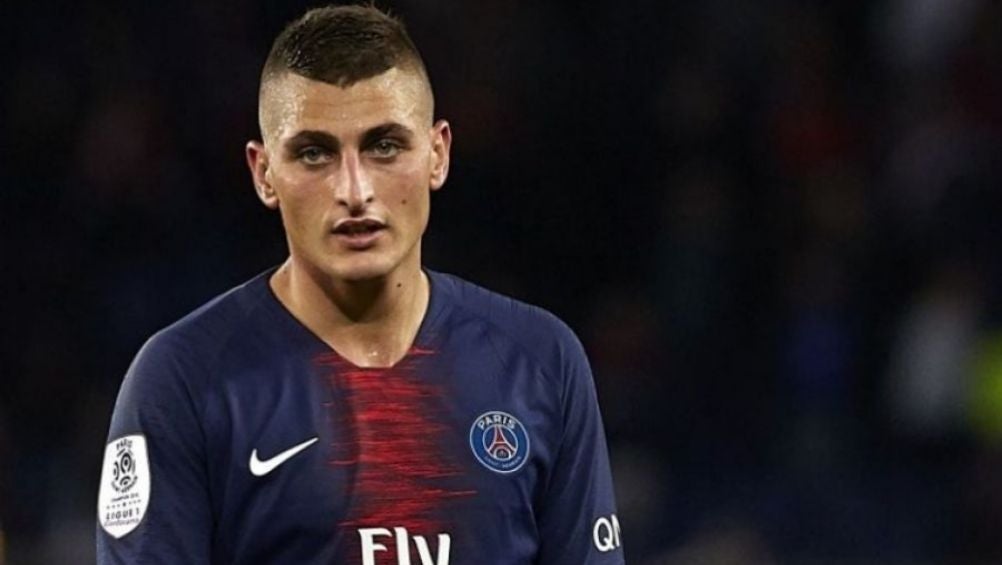 Verratti en un juego con el París Saint-Germain