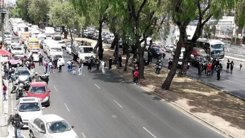 Bloqueo por un balneario en la Calzada Zaragoza