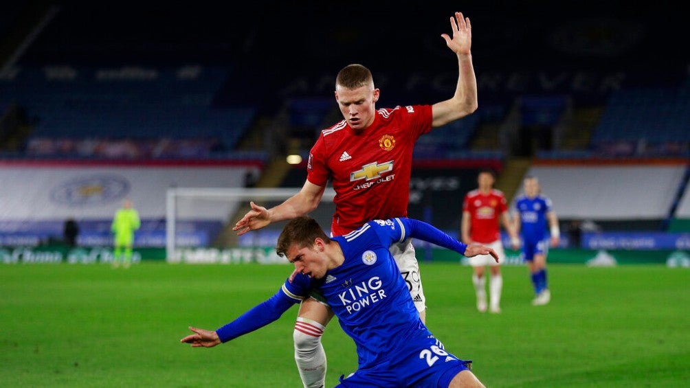 McTominay durante un partido con el Manchester United