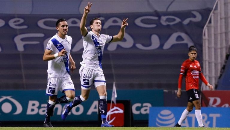 Puebla, en festejo de gol