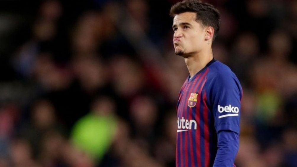 Coutinho en un partido con el Barcelona 