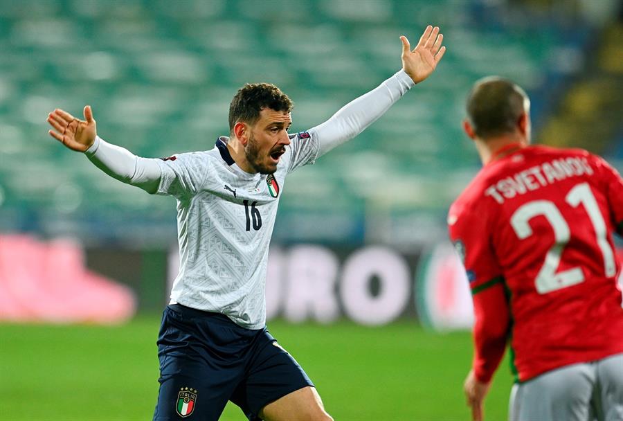 El italiano en un partido con su selección