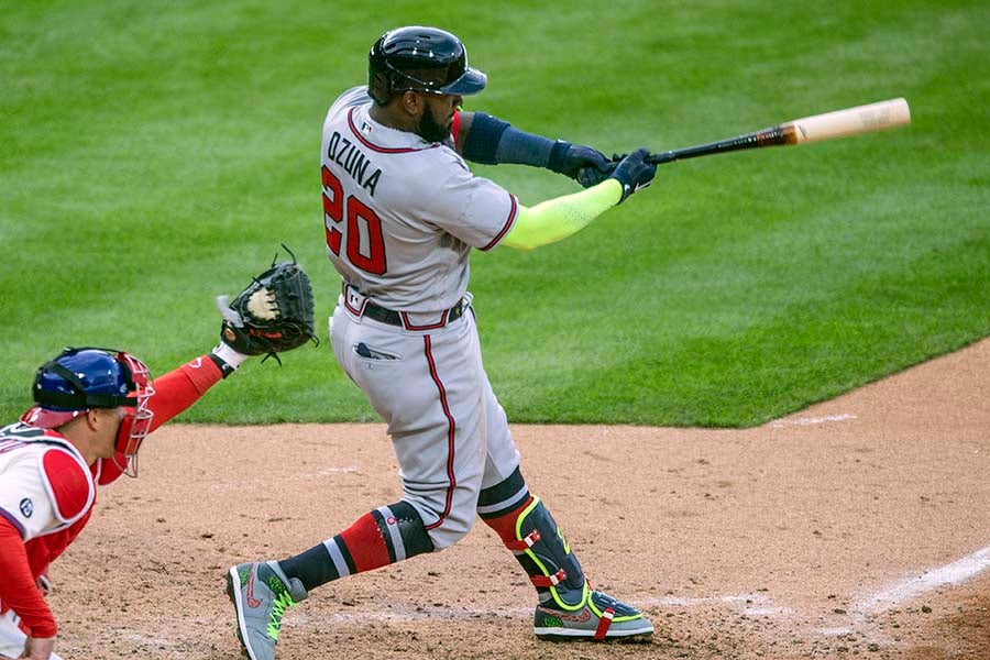 Marcell Ozuna en juego con los Braves