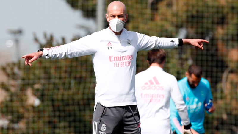 El técnico francés durante un entrenamiento