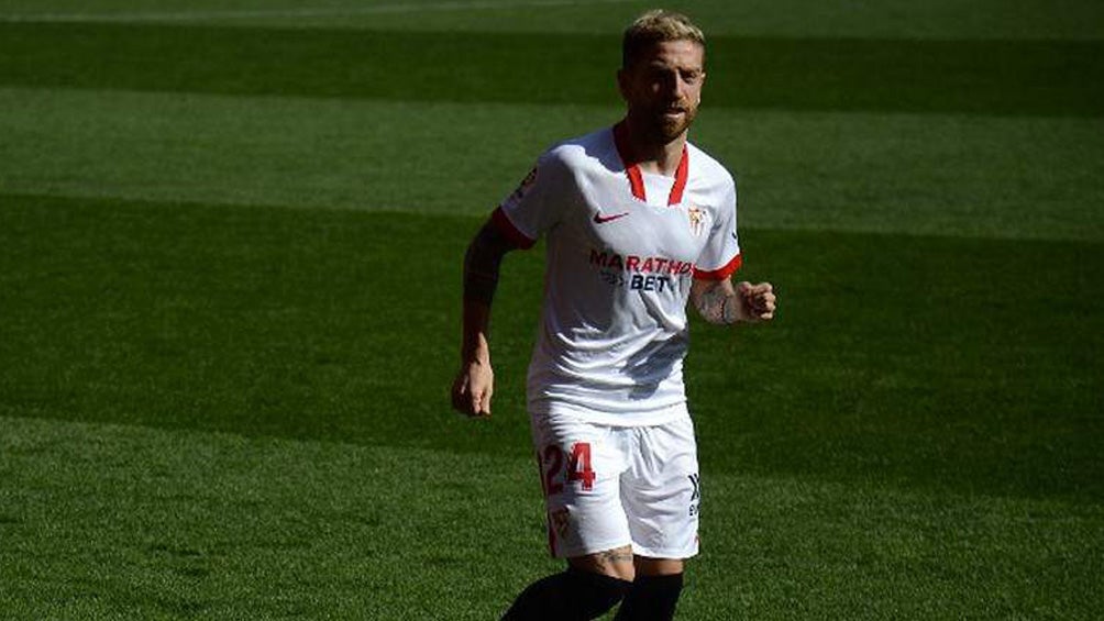 Alejandro 'Papu' Gómez durante un duelo con el Sevilla 