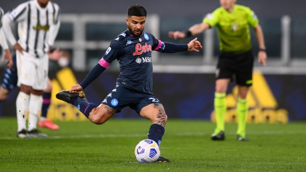 Lorenzo Insigne en un partido del Napoli