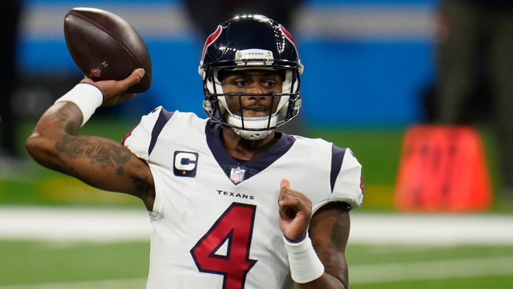 Deshaun Watson durante un partido con Texans