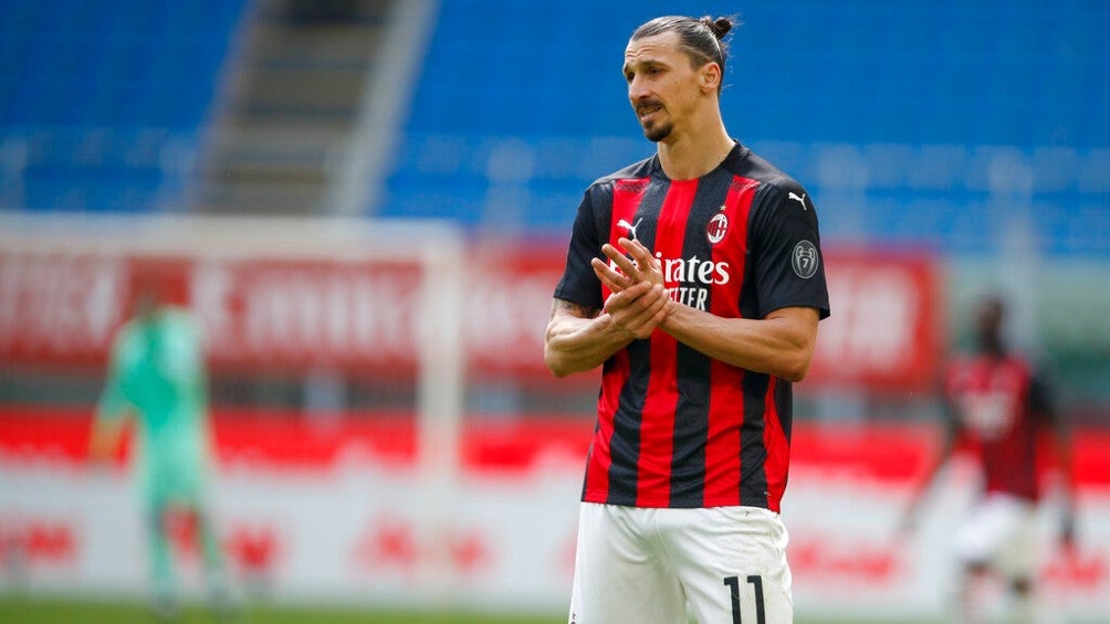 Ibrahimovic durante un partido con el AC Milan