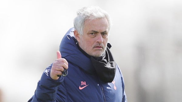 José Mourinho en entrenamiento del Tottenham