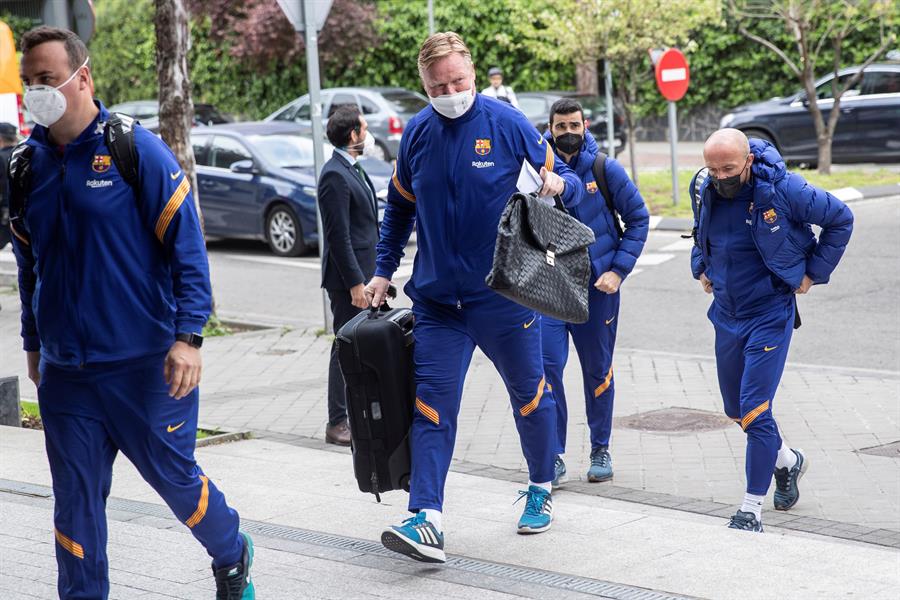 Ronald Koeman en la llegada del Barcelona 