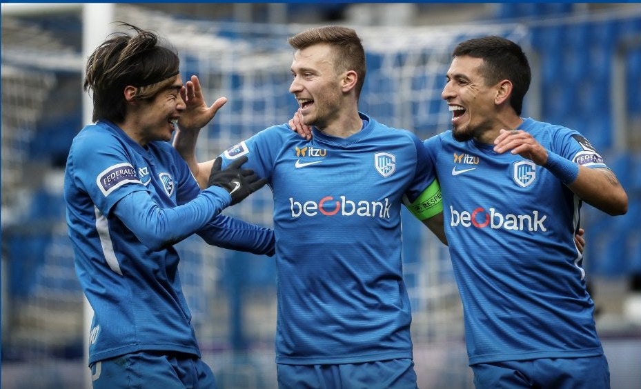 Jugadores del Genk en festejo