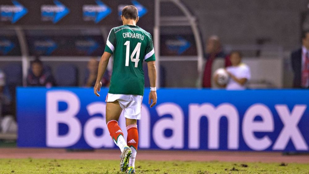 Chicharito Hernández en lamento con México ante Costa Rica en 2013