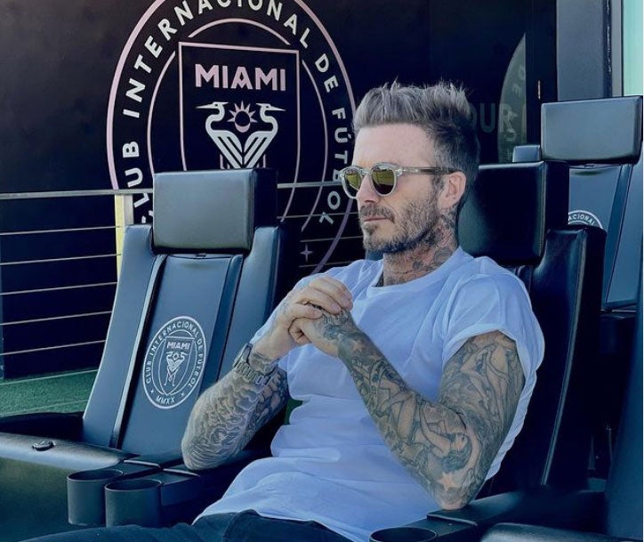 El exfutbolista en el estadio del Inter de Miami