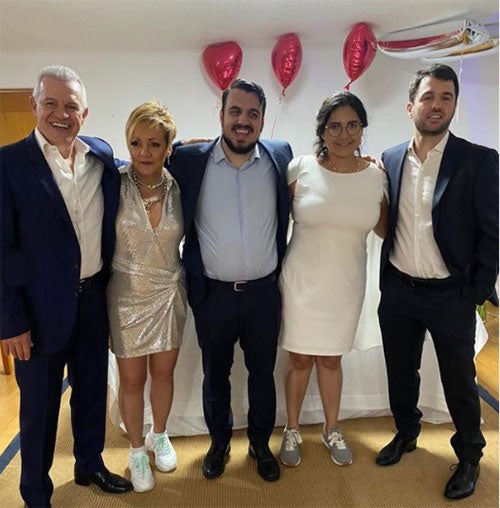 El Vasco en la boda de su hijo Mikel 