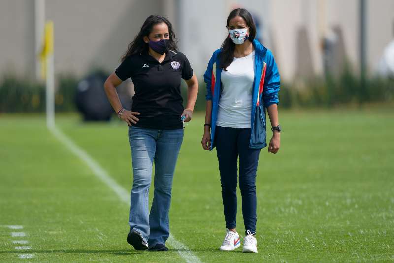 Claudia Carrión previo a partido