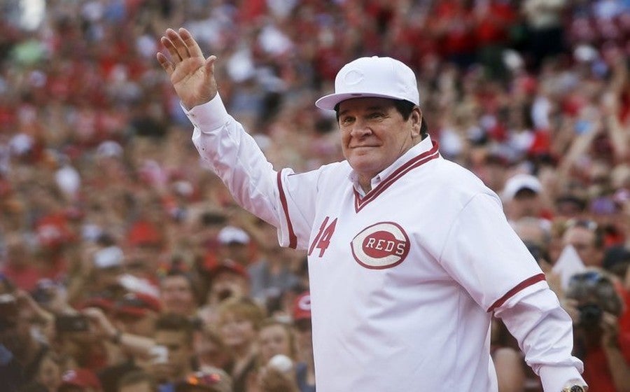 Pete Rose, exjugador de los Reds de Cincinnati