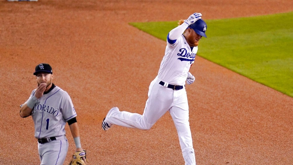 Justin Turner tras batear un jonrón