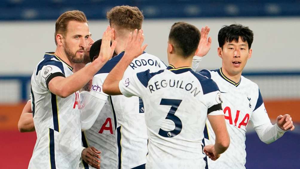 Tottenham en celebración de gol