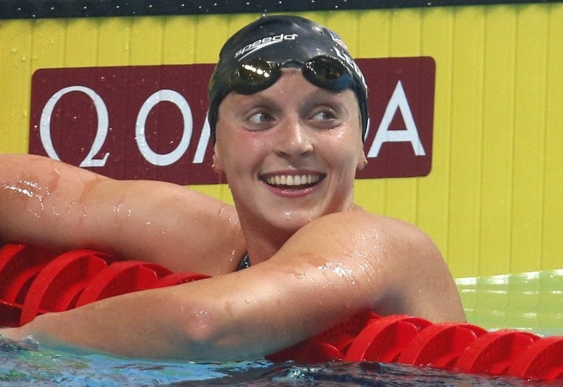 Katie Ledecky en una competencia