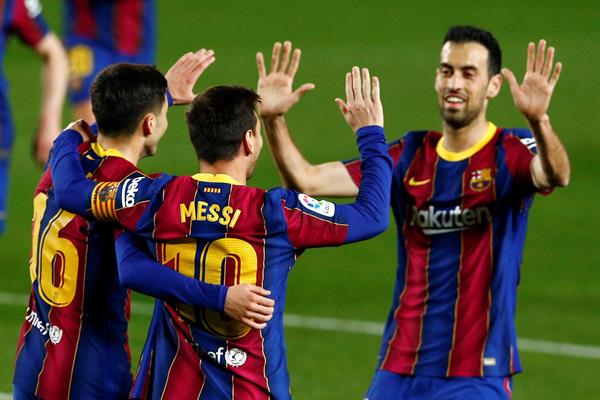 Barcelona celebra segundo gol frente a Getafe